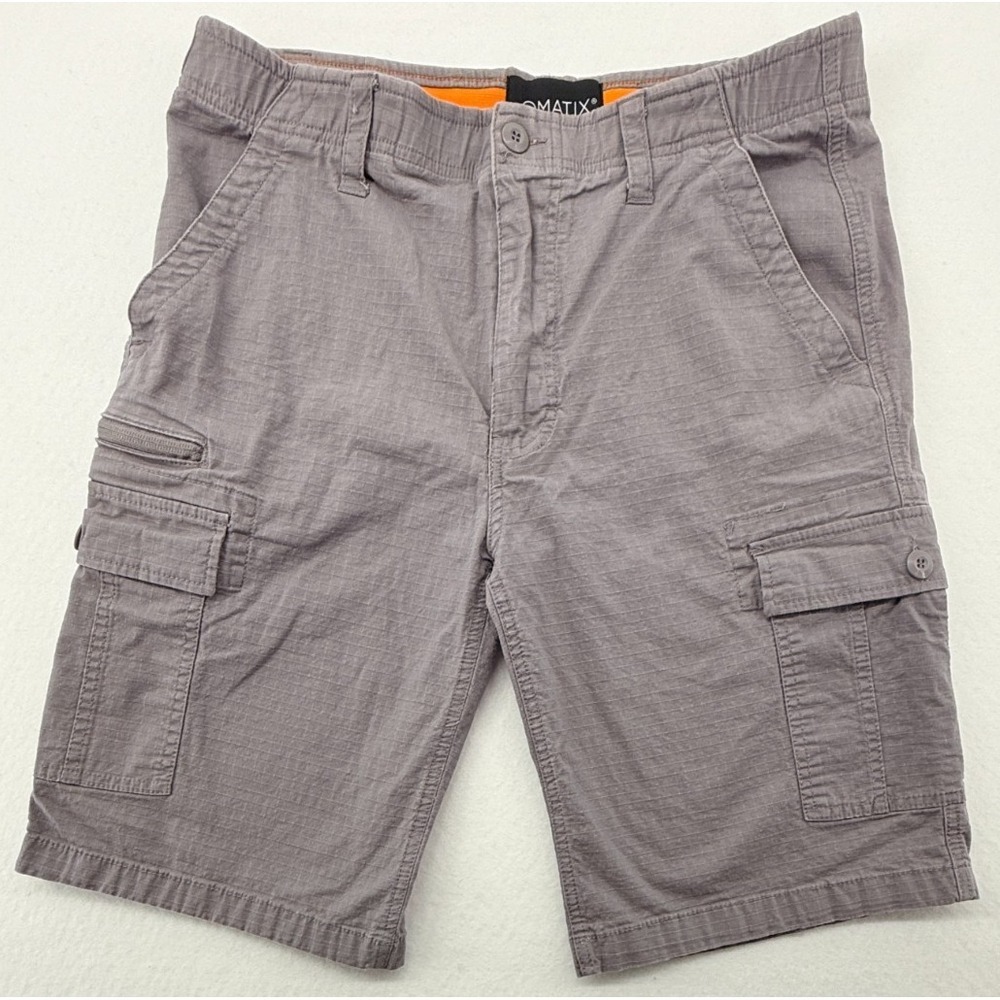 Matix Mens 34 Gray Cargo Shorts Multi Pocket Skate Streetwear
